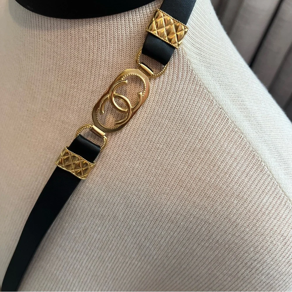 NWOT Chanel leather wrap belt
